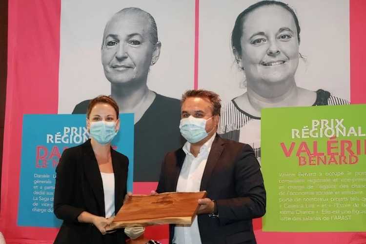 Anne-Laure Morel, Founder & President of Torskal receiving the Daniele Le Normand award