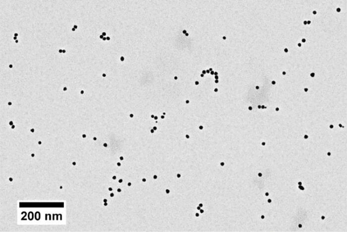 TORSKAL Nanoparticules d'or sphériques (image microscopique) 15nm